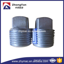 ASTM A105 forged square head plug, galvanized steel pipe fitting